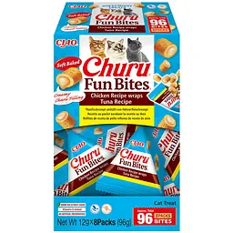 Ласощі для котів Inaba Churu Fun Bites рулет з куркою та тунцем 12 г 8 шт.
