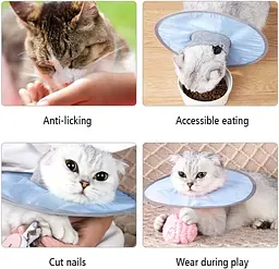 Захисний комір для котів Derby Breathable Cat Elizabeth Collar, Pink, XL < 40 см - мініатюра 7