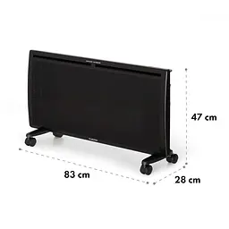 Конвекційний обігрівач Klarstein Hot Spot Slimcurve Double Wave 2-в-1 чорний (10035062)  - мініатюра 2