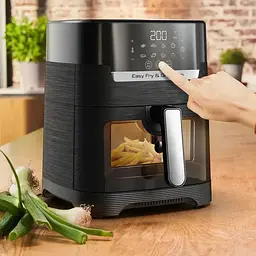 Мультипіч Tefal Easy Fry&Grill Vision Window 1550 Вт чорна (EY506810) - мініатюра 10