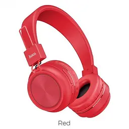 Бездротова Bluetooth-гарнітура Hoco W25 Promise навушники для ПК Red - мініатюра 5