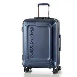 Валіза середня Swissbrand London (M) Polycarbonate/ABS-Plastic Navy (SWB_LHLON603M) - мініатюра 1