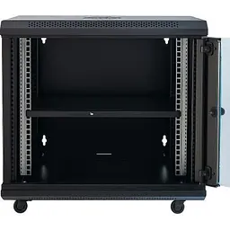 Шафа настінна GEAR 12U 19 600x450x650 мм, + Полиця 19, black (GWMSN-12U-600-450) - мініатюра 2