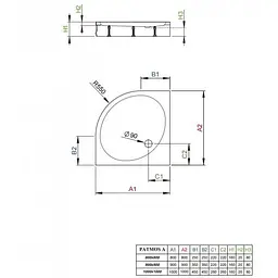 Душовий піддон Radaway Patmos A 90 4S99155-03 - мініатюра 5