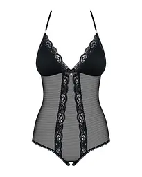 Сітчасте боді з відкритими сідницями Obsessive 841-TED-1 teddy L/XL, чорний - мініатюра 5