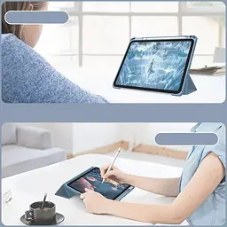 Чохол-книжка BeCover Soft Edge TPU з кріпленням Apple Pencil для Apple iPad Air 11" M2/M3 2024/2025 Blue Haze (711703) - мініатюра 4