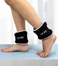 Обтяжувачі EasyFit 2 х 1 кг для ніг та рук Чорні з рожевим (EF-1010-P) - мініатюра 2