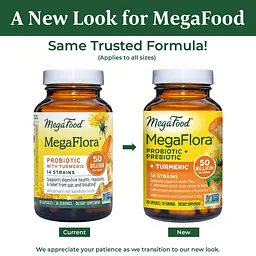 Пробіотики MegaFood MegaFlora for Over 50 Probiotic with Turmeric 90 капсул - мініатюра 2