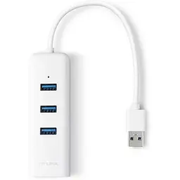 Мережевий адаптер TP-Link UE330 USB3.0 to GE 3xUSB3.0 HUB - мініатюра 2
