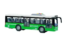 Автобус RJ5503 28см, інерційний, масштаб 1:16, звук, світло, гумові колеса, в коробці (6903317834464) Зелений - мініатюра 2
