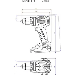 Дриль-шуруповерт Metabo SB 18 LT BL (602316550) [119781] - мініатюра 4