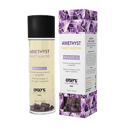 Масажна олія Exsens Amethyst Sweet Almond (розслаблювальна, з аметистом) 100мл, натуральна