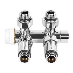 Комплект дизайн кранів з термоголовкою Ideale Duo 1/2”x1/2” хром - мініатюра 4