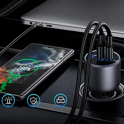 Зарядний пристрій Ugreen 3 × USB 130 Вт (2 × USB-C+USB-A) QC3.0 (EC705) (35025) - мініатюра 3