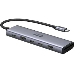 Док-станція USB3.2 Type-C --> HDMI 4K60Hz/2хUSB 3.0/2xUSB-C/SD/TF PD 100 Вт CM511 Ugreen - мініатюра 2