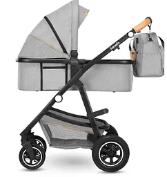 Універсальна коляска 2 в 1 Lionelo Amber 2 Grey Stone, світло-сіра (LO-AMBER GREY STONE (2in1)) - мініатюра 6
