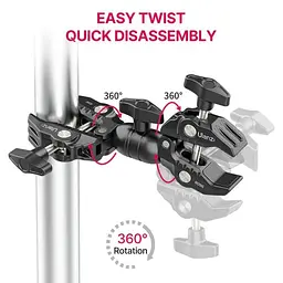 Шарнірний кріплення Ulanzi R096 Double Super Clamp UV-2870 R096 Black - мініатюра 2
