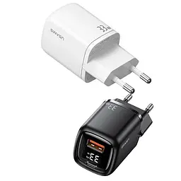 Зарядний пристрій Usams 33w з дисплеєм Digital Display Fast Charger CC152 T46 - мініатюра 3