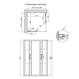 Душова кабіна Qtap Taurus CRM1011SC6 100x100 см, скло Clear 6 мм, покриття CalcLess без піддону - мініатюра 7