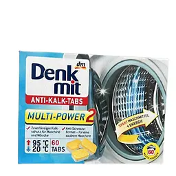 Засіб для видалення накипу в пральних машинах Denkmit Anti-Kalk Tabs 60шт. (4066447184280)