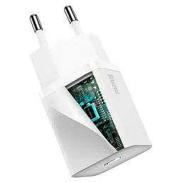 МЗП Baseus Super Si Quick Charger 30W (1USB-C) (CCSUP-J) Білий - мініатюра 2