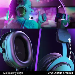 Ігрові навушники Fifine H9 7.1 Black [114363] - мініатюра 7