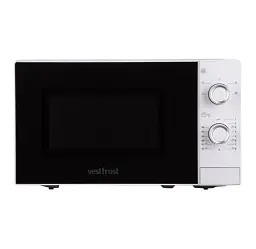 Мікрохвильова піч Vestfrost VMO207S White, 700W, 20 л, звичайна (соло), 5 рівнів потужності, керування механічне