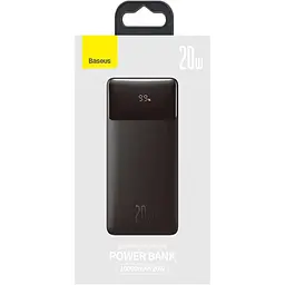 Зовнішній акумулятор Baseus Bipow Digital Display 10000 mAh 20w (PPBD050301) чорний - мініатюра 3