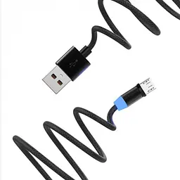 Кабель SkyDolphin S59V Magnetic USB - мicro USB (M/M), 1 м, Чорний (SDUSB-000442) - мініатюра 2