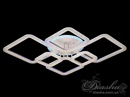 Люстра стельова LED Diasha A8160/6WH, 150W, 3200K-6000K, білий метал, акрил, сучасний стиль, з пультом, диммером - мініатюра 5