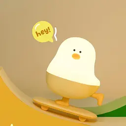Нічник L63 Chicken on a Skateboard White / Yellow - мініатюра 3