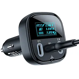 АЗП Acefast B5 PD36W+QC4.0 total 101W (1USB-A/2C) Black - мініатюра 4