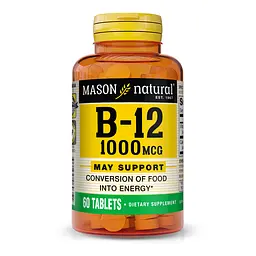 Вітаміни та мінерали Mason Natural Vitamin B12 1000 mcg, 60 таблеток