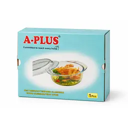 Каструля скляна жароміцна A-PLUS 2,5 л з кришкою для духовки та мікрохвильової печі, кругла, прозора 88373 - мініатюра 3