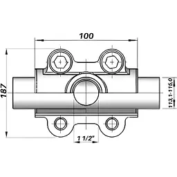 Врізка в трубу з внутрішньою різьбою DN100(113,1-115,0 мм) х 1 1/2″ OBD AGAflex - мініатюра 3