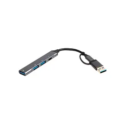 Концентратор Maxxter USB-C + USB-A to 1xUSB 3.0 + 2xUSB 2.0 + 1xUSB-C (HU3C-4P1CN-01) - мініатюра 2
