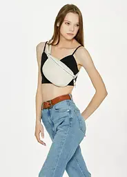 Сумка жіноча бананка Sambag Polo молочний 24 х 15 х 4 см (86129011)