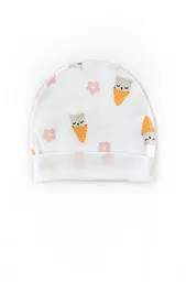 Шапочка з інтерлоку для новонароджених Cat Ice Cream із зовнішнім швом