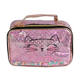 Косметичка з принтом Киця з конфеті 21x13x12 см Lukky (T21398)