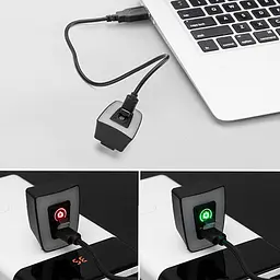 Велосипедний ліхтар габарит T11-15LED Red + кліпса + microUSB + 5 режимів - мініатюра 2