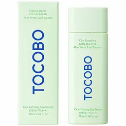 Сонцезахисна сироватка для чутливої та проблемної шкіри Tocobo Cica Calming Sun Serum SPF50+ PA++++ 50 мл (TOC030) - мініатюра 3