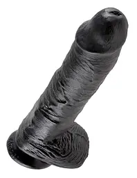 Фалоімітатор King Cock With Balls 10" 27 см чорний - мініатюра 3