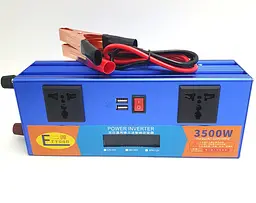 Автоінвертор 12 V-220 V перетворювач напруги з LCD-екраном та USB-портом 3500 W модифікована синусоїда Eryuan 12 V-220 V 3500 Вт