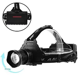 Налобний ліхтар BL-T70pro-HP70 zoom + Powerbank + microUSB + 3х18650 - мініатюра 2