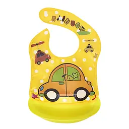 Дитячий слинявчик "Трактор" MGZ-0602(Orange Car) зі знімною кишенькою