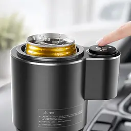 Автомобільний підстаканник з підігрівом та охолодженням 0-60°/8-15min Black / Термокухоль 12В - мініатюра 4