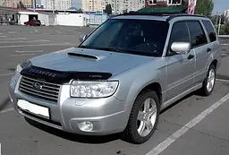 Дефлектор капоту мухобійка для Subaru Forester 2005-2008 Євро Кріплення (Vip Tuning) SB08 - мініатюра 2