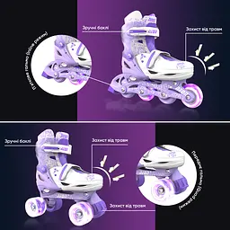 Роликові ковзани Neon Combo розмір 30-33 фіолетові (NT09L4) - мініатюра 7