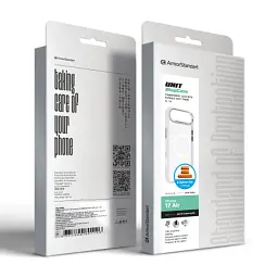 Чохол до мобільного телефона Armorstandart Unit MagCase Apple iPhone 17 Air Clear Silver + Orange Button Set (ARM90583) - мініатюра 7