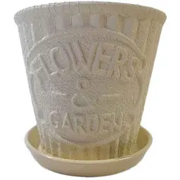 Горщик керамічний АВАНГАРД 5л бежевий FLOWERS GARDEN